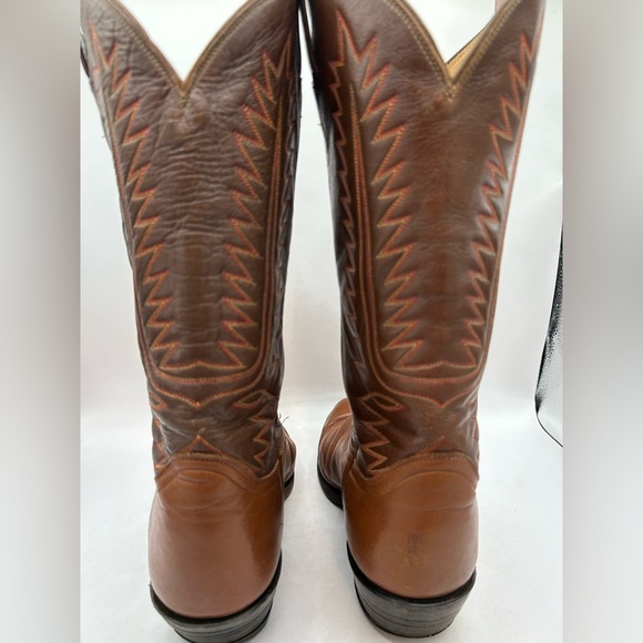 Vintage 90s Tony Lama 6210 Leather Cowboy Boots men’s 8.5 E Western Y2K - Picture 11 of 17
